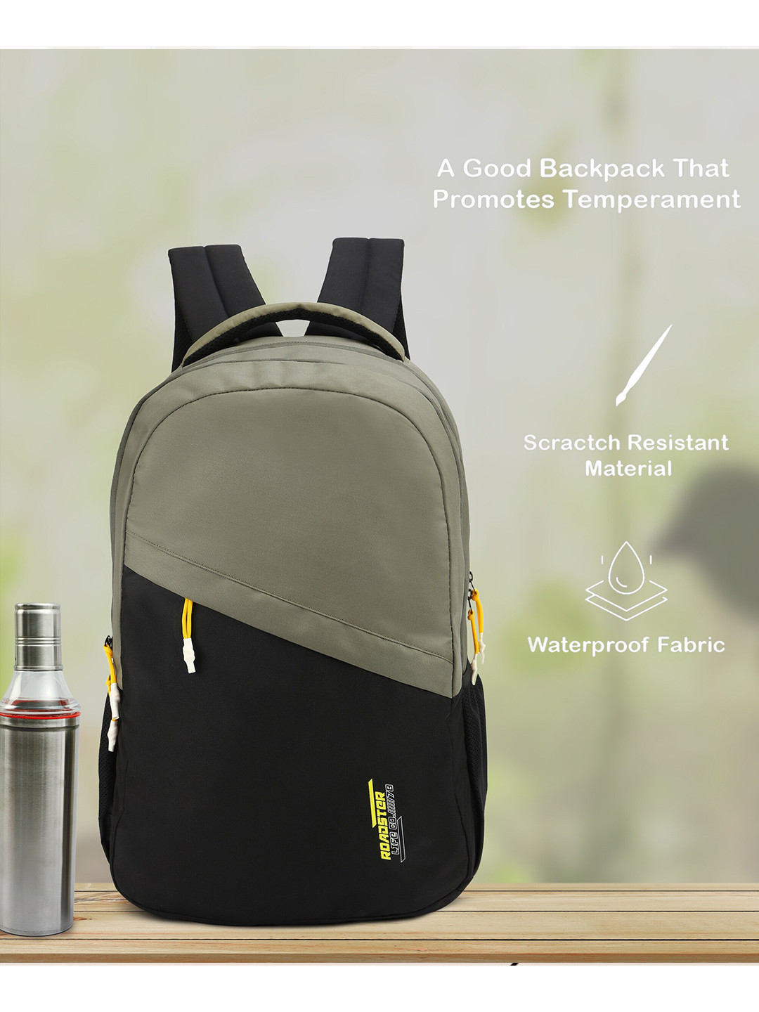 Roadster Unisex Black Backpacks 30 L