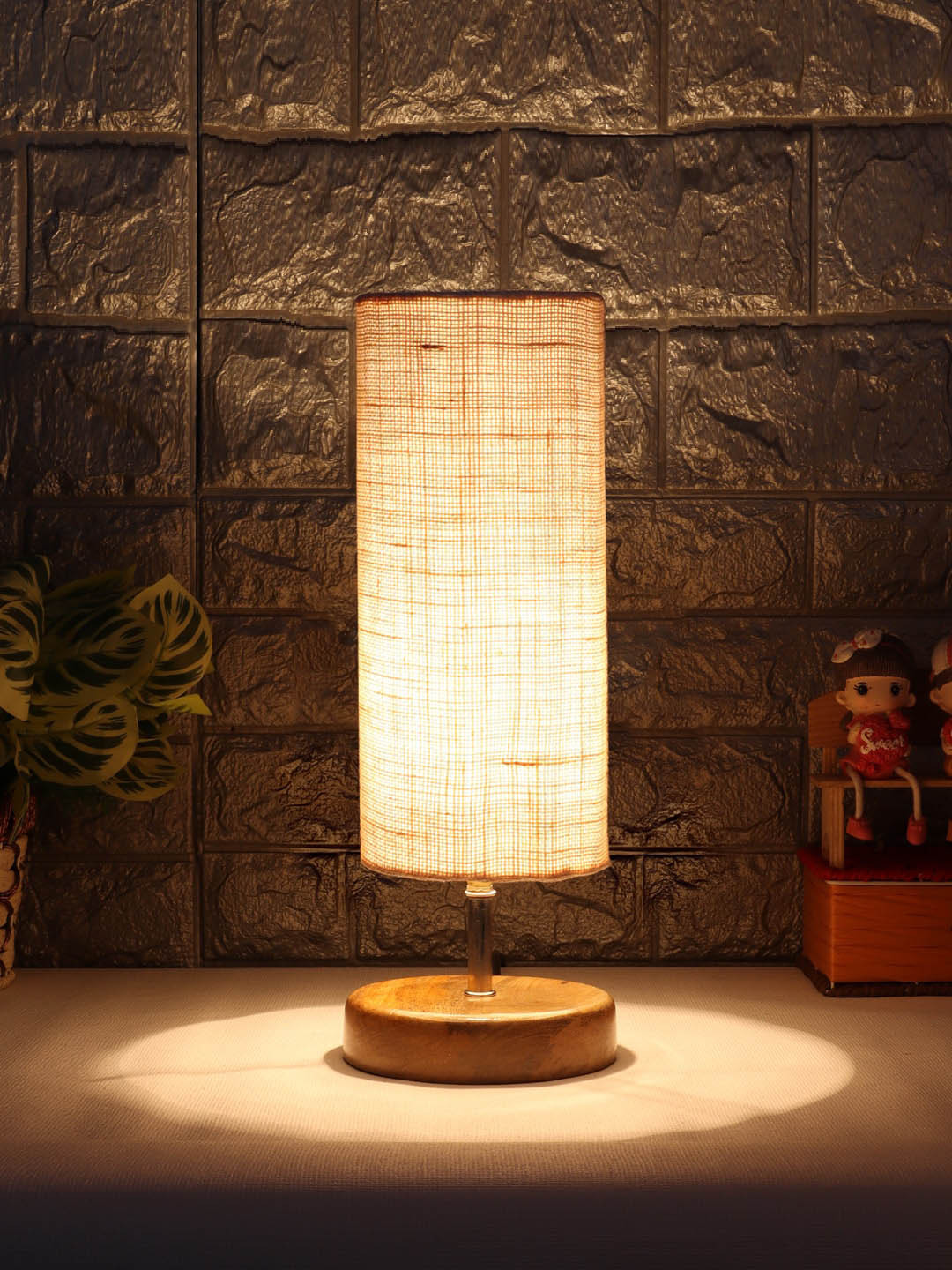 Devansh White Textured Table Lamps