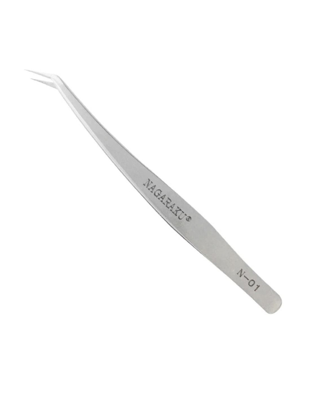 NAGARAKU Silver-Toned Stainless Steel Eyelash Extension Tweezer - N01