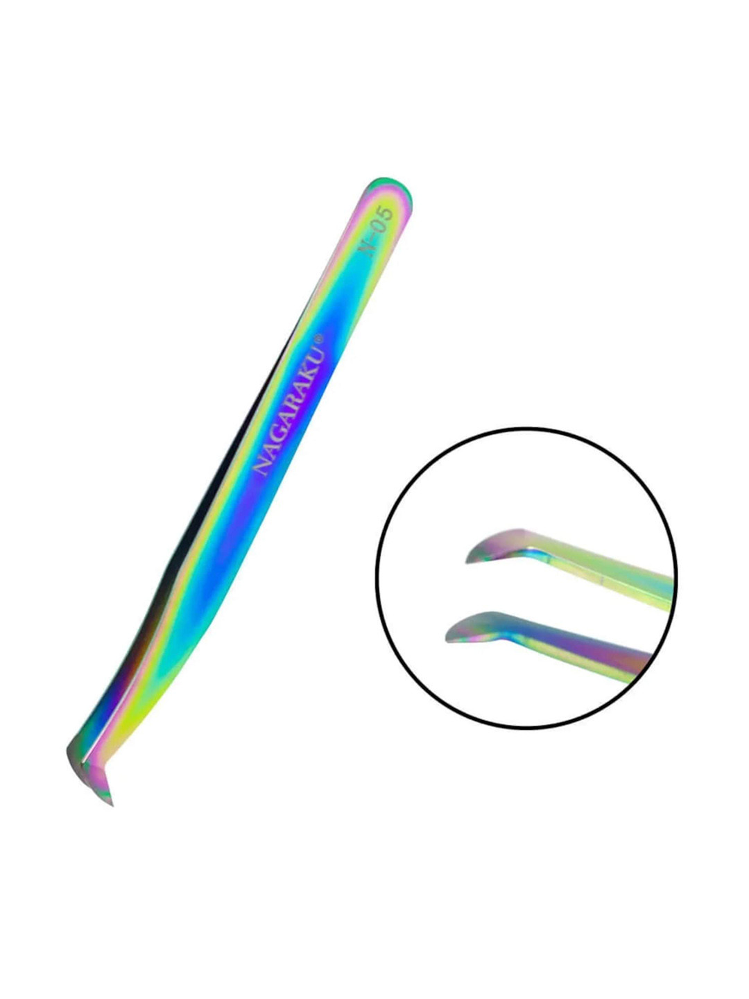 NAGARAKU Multicolored Eyelash Extension Stainless Steel Accurate Tweezer - N05