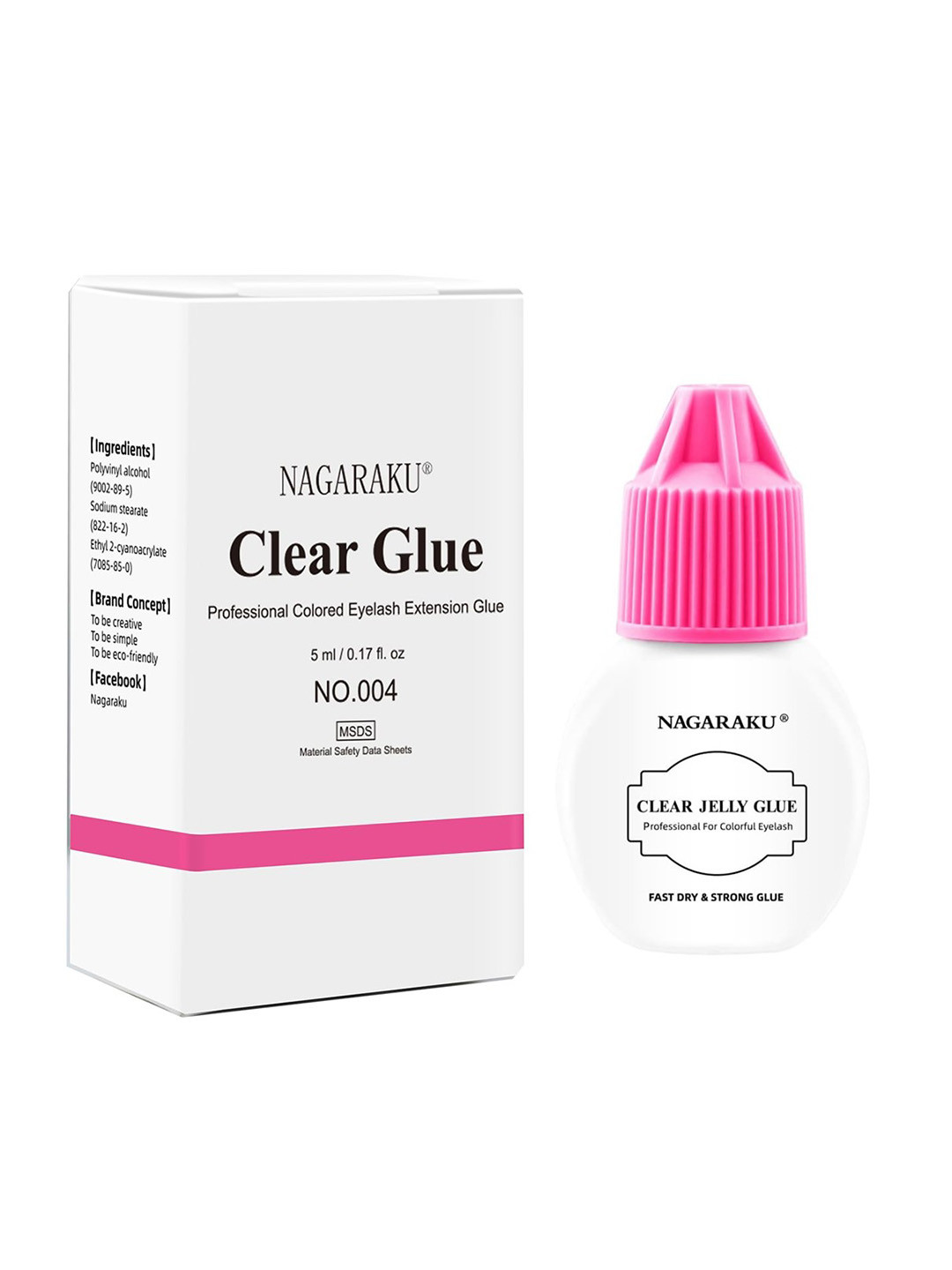 NAGARAKU Low Smell Extra Strong Eyelash Extension Glue 5ml - Clear 1-2S