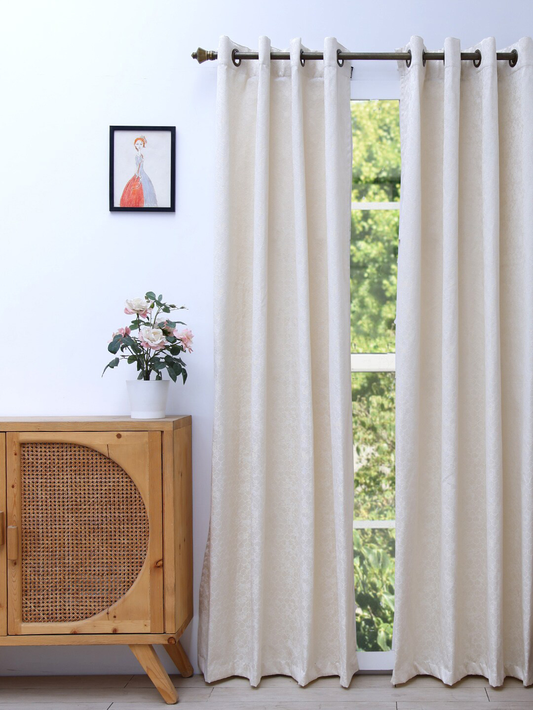 Ariana Cream-Coloured Door Curtain