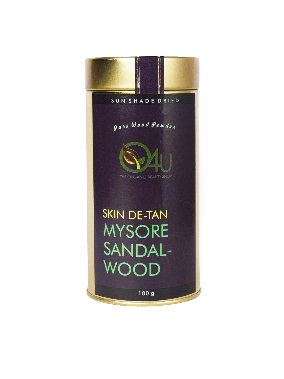 O4U Sun Shade Dried Skin De-Tan Mysore Sandalwood Powder for Glowing Skin - 100 g