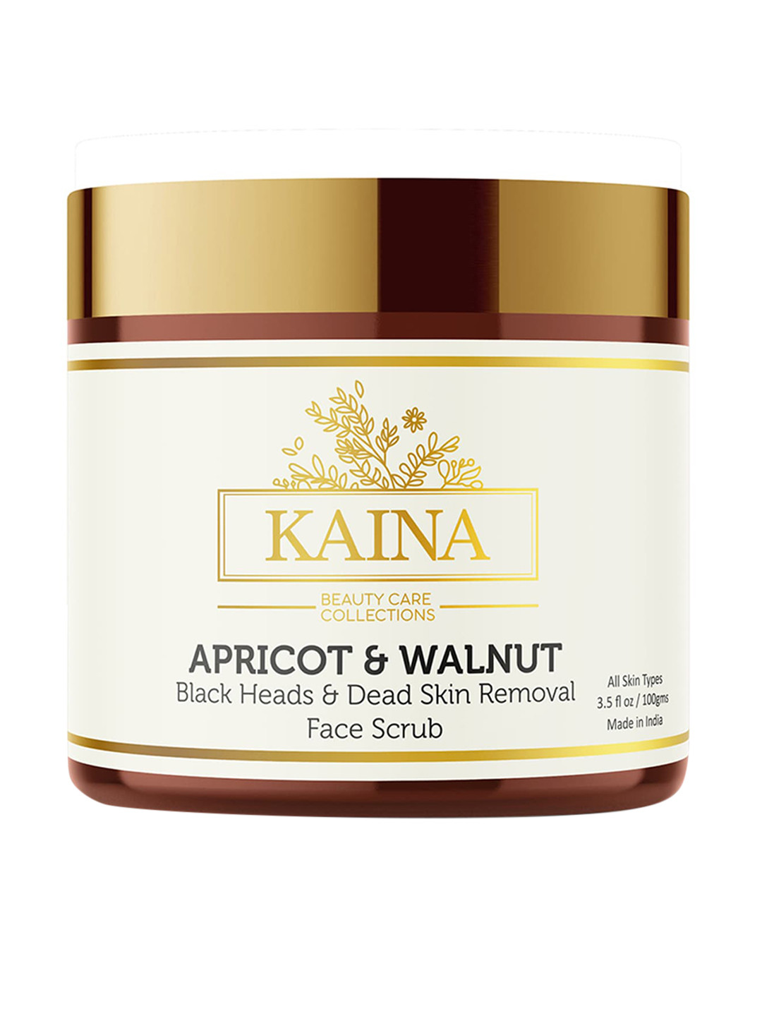 Kaina skincare Apricot & Walnut Face Scrub with Papaya for Blackheads Removal - 100ml