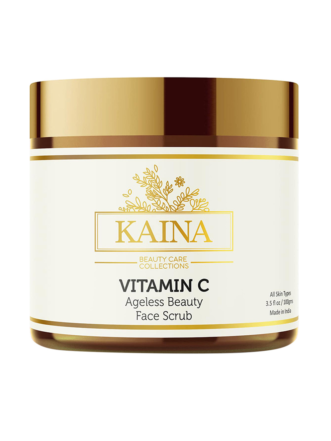 Kaina skincare Vitamin C Ageless Beauty Face Scrub for All Skin Types - 100ml