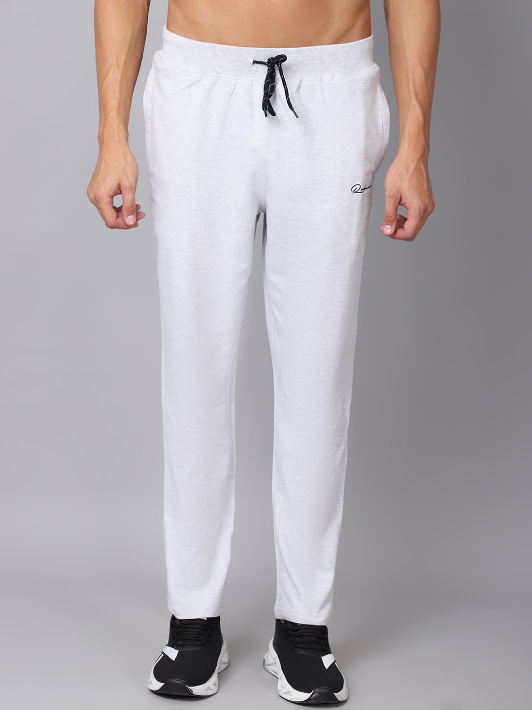 Rodamo Men Grey Solid Slim Fit Track Pants