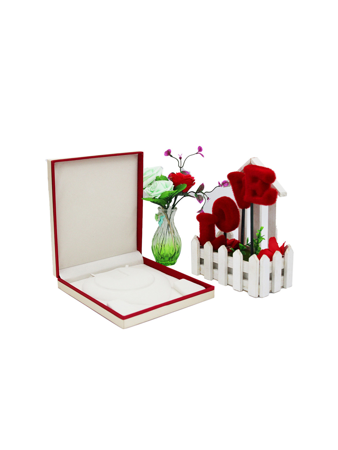atorakushon Set Of 2 Maroon & Cream-Coloured Jewellery Storage Box