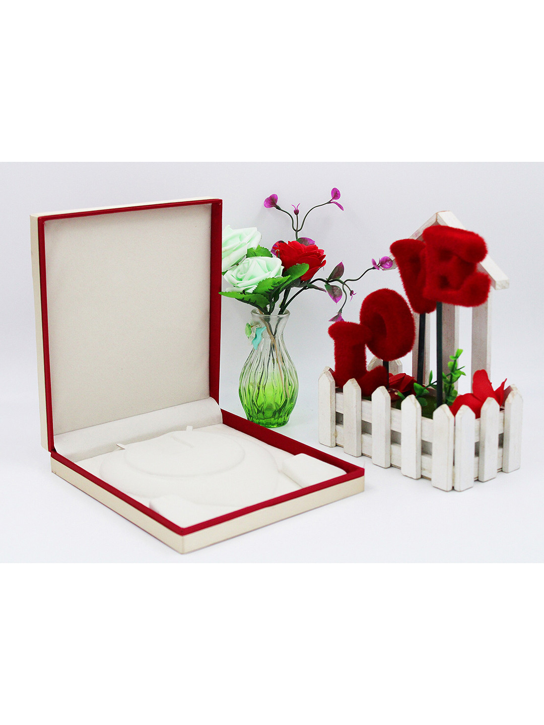 atorakushon Maroon Solid Jewelry Box Organizer