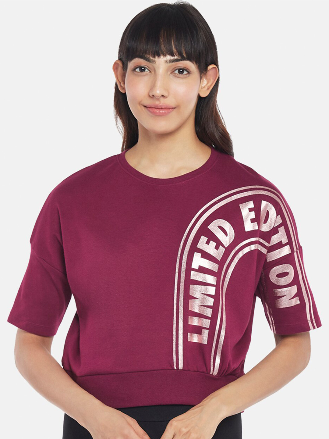 Ajile by Pantaloons Maroon Print Top