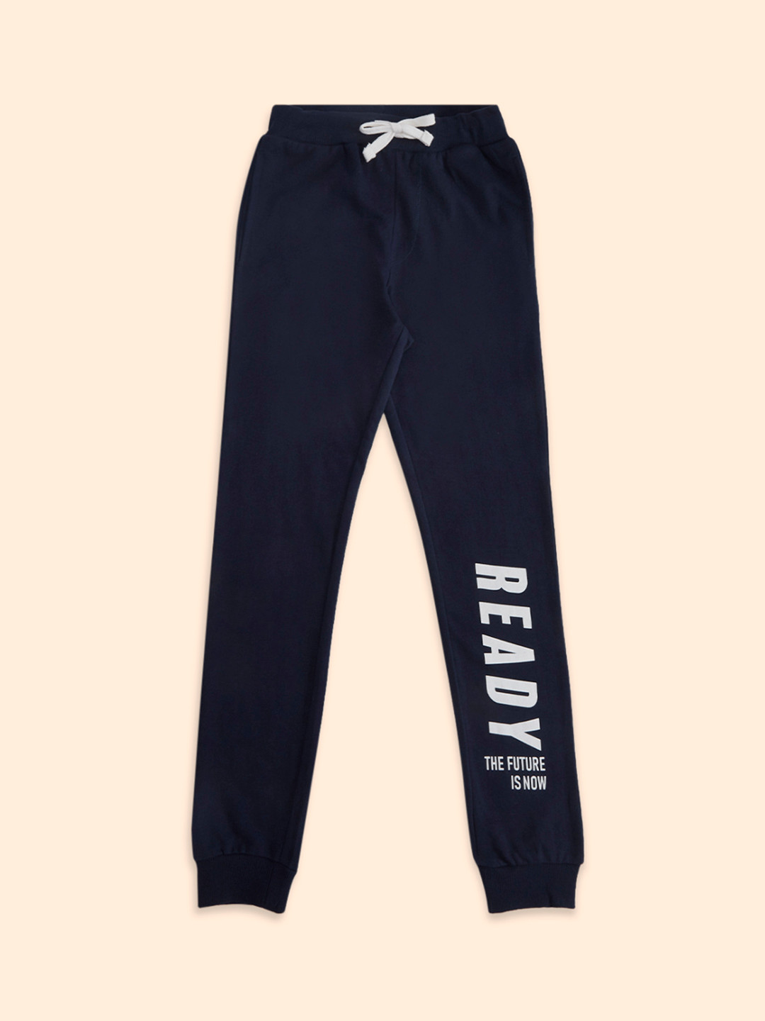 Pantaloons Junior Boys Navy Blue Solid Cotton Track Pants