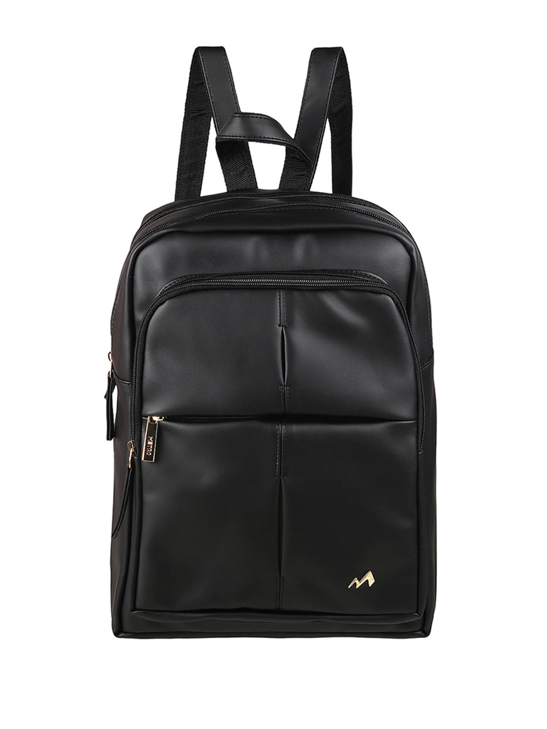 Metro Black PU Structured Handheld Bag with Fringed