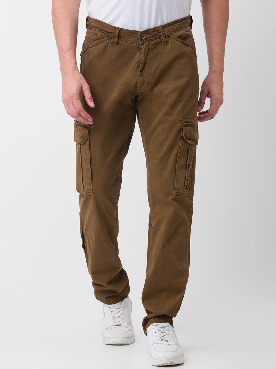 SPYKAR Men Brown Slim Fit Chinos Trousers
