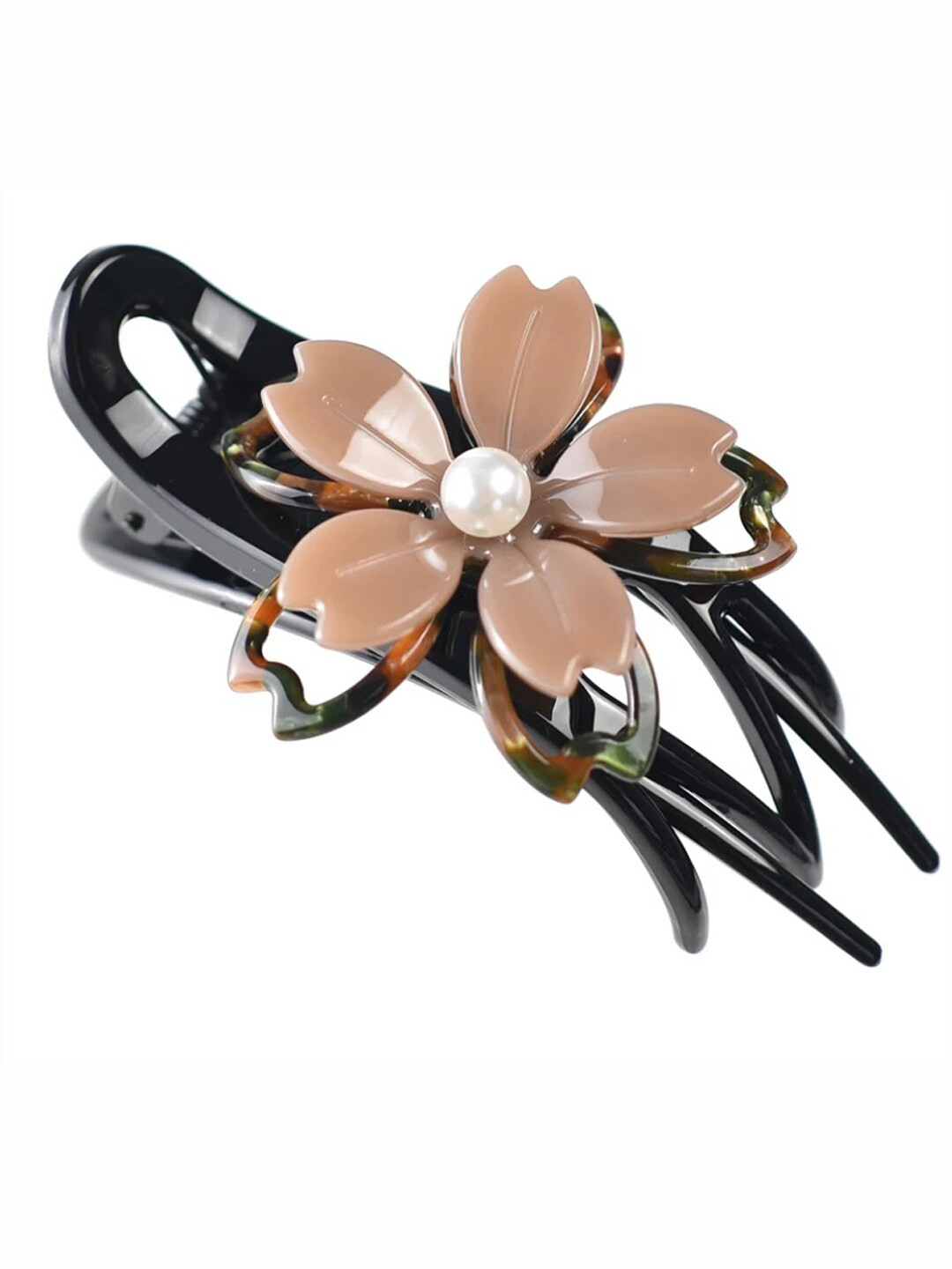 MIZORRI Women Pink & Black Claw Clip
