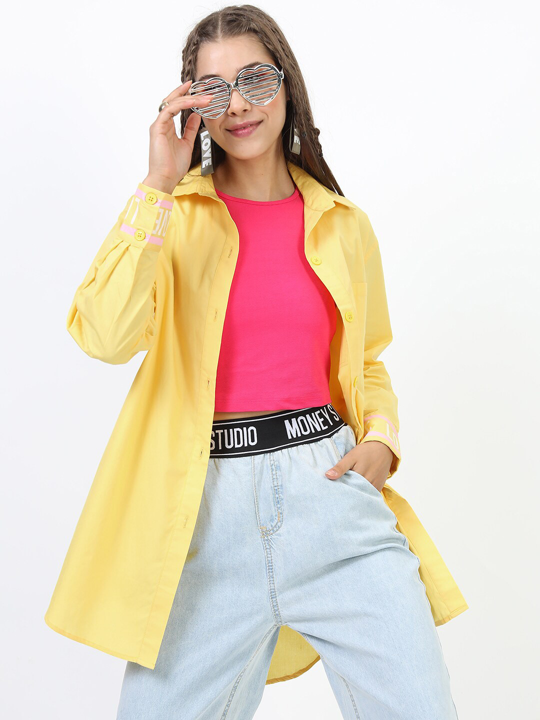 Tokyo Talkies Women Yellow Casual Loose fit Shirt