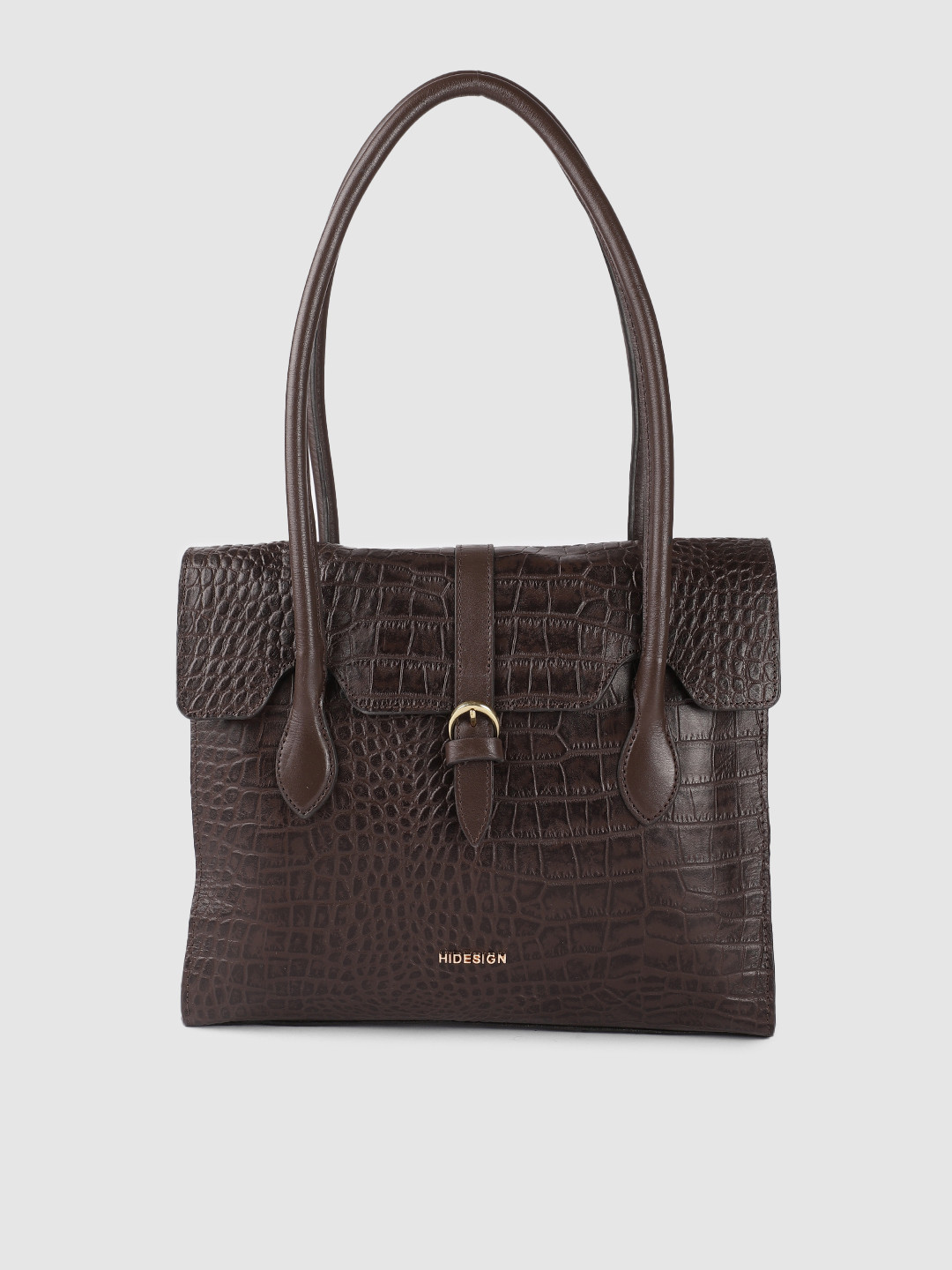 Hidesign Lyra Animal Textured Leather Large Structured Shoulder Bag