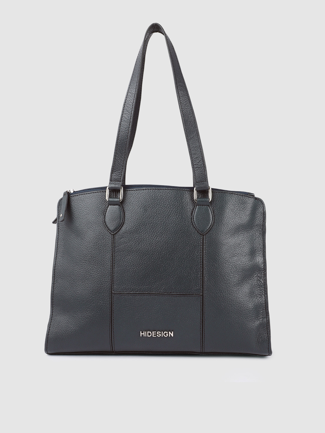 Hidesign Navy Blue Leather Shoulder Bag