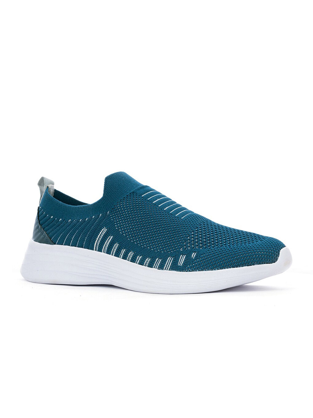 Khadims Men Teal Textile Walking Non-Marking Shoes