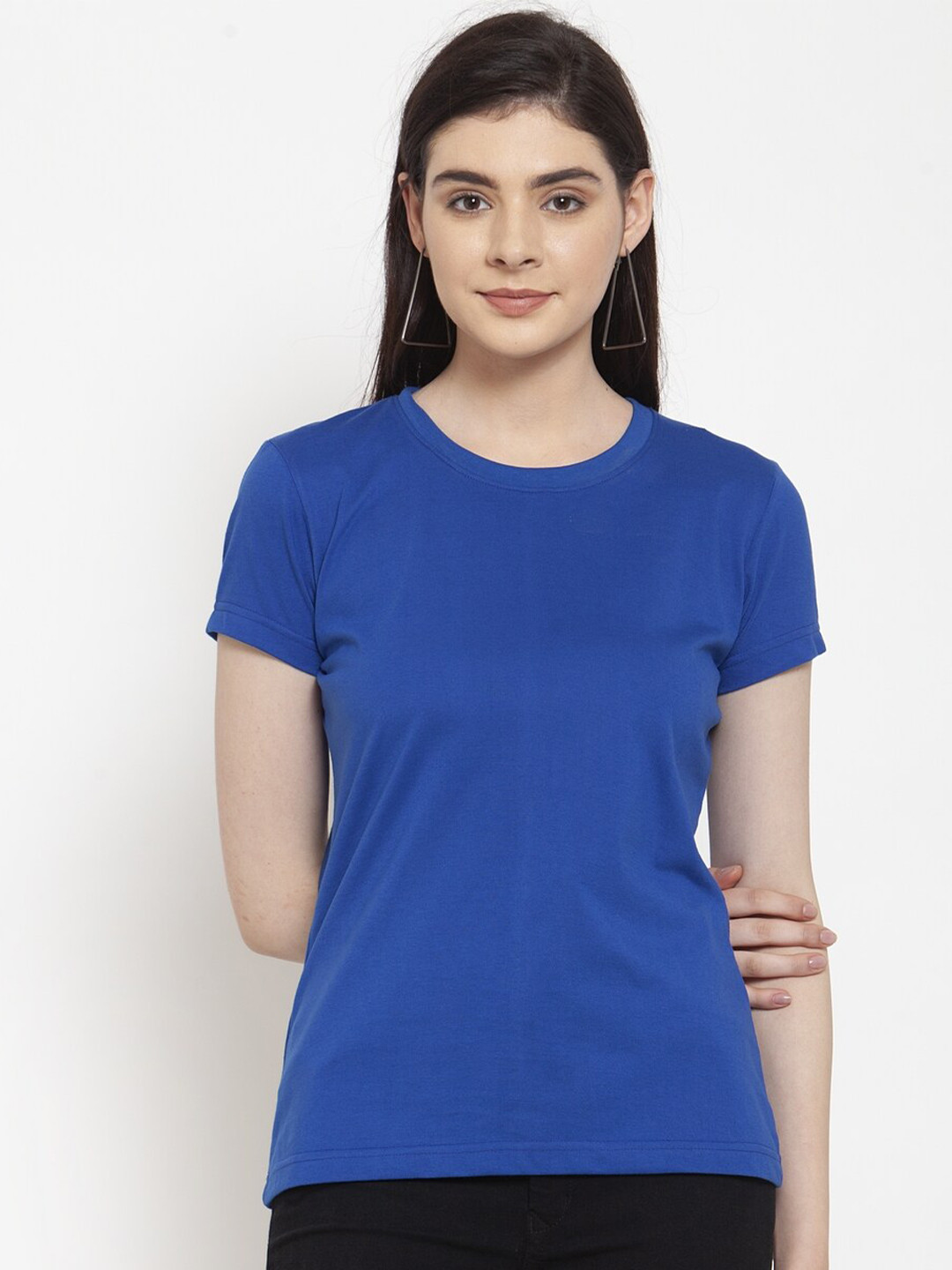 Friskers Women Blue & blue yonder T-shirt