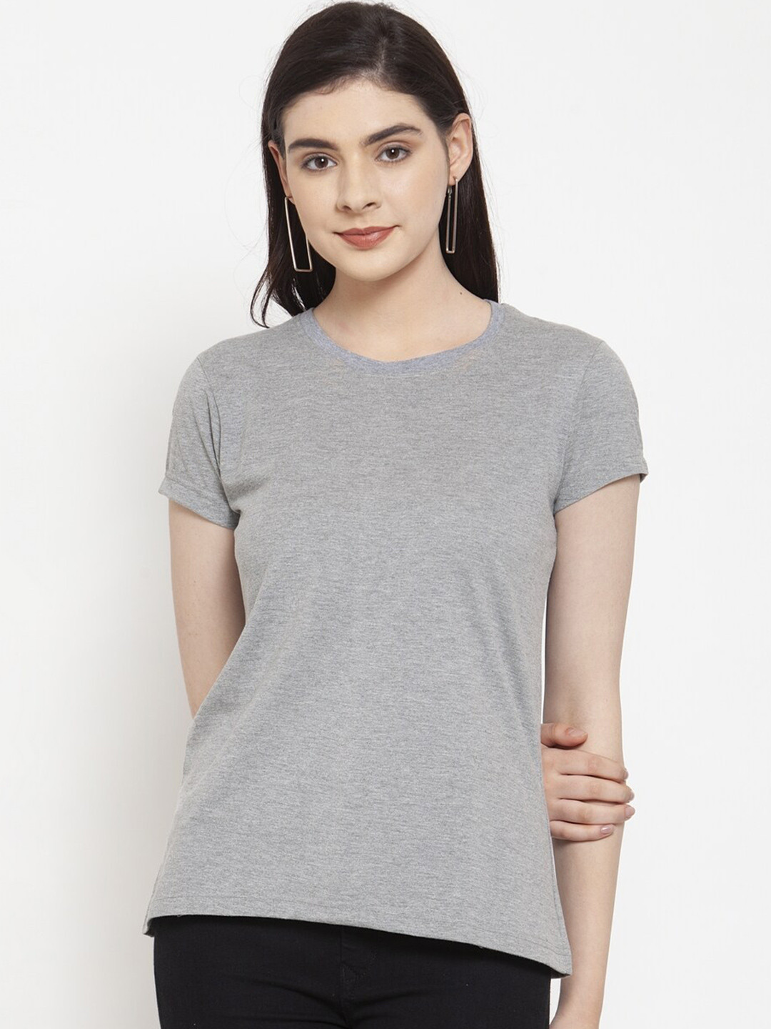 Friskers Women Grey & lilac marble T-shirt