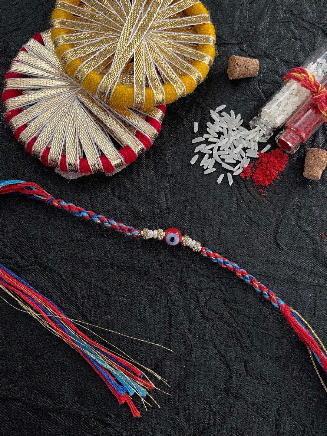 Digital Dress Room Men Red Evil Eye  Rakhi