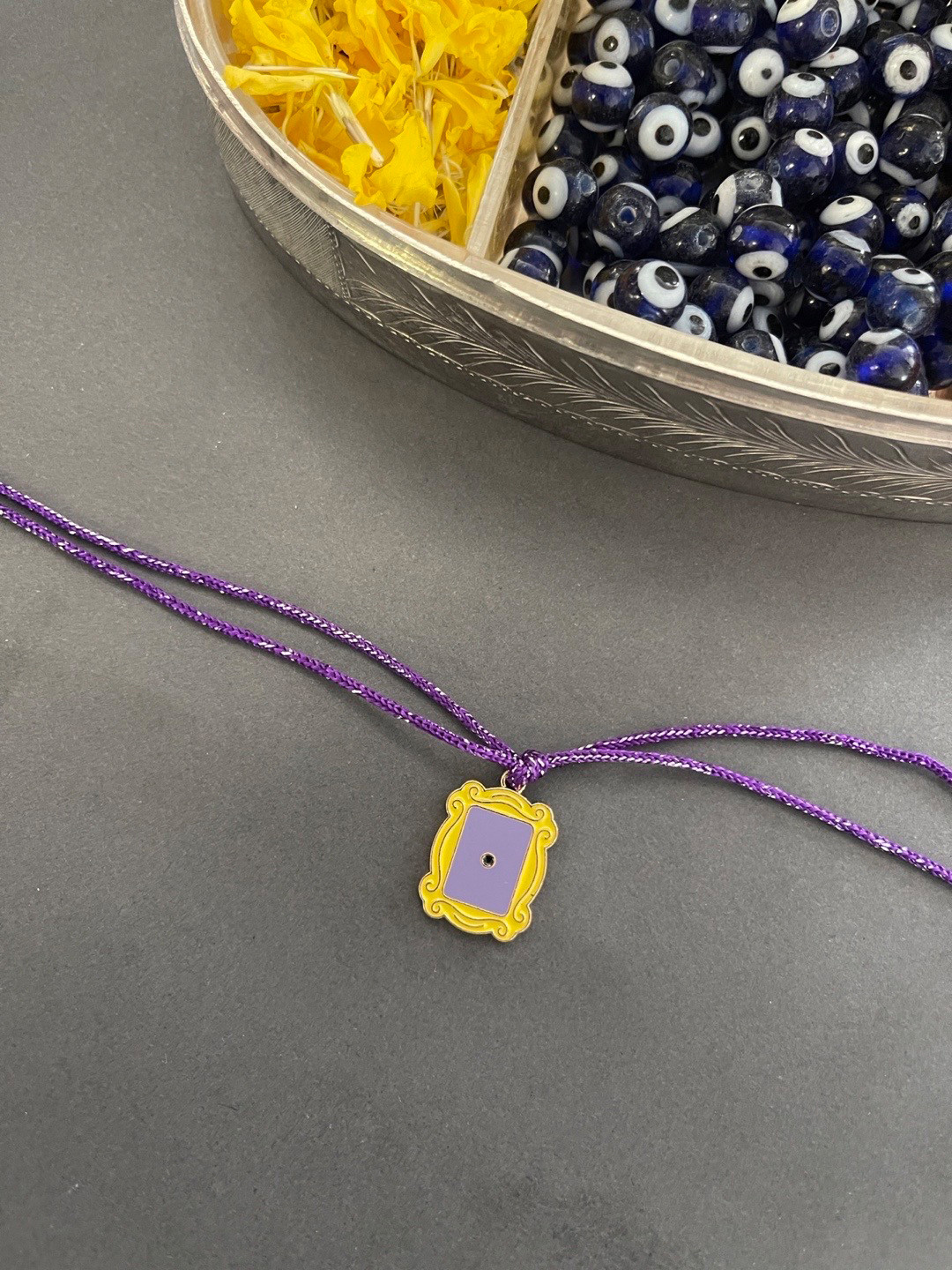 Digital Dress Room Boys Yellow & Purple Frame  Rakhi