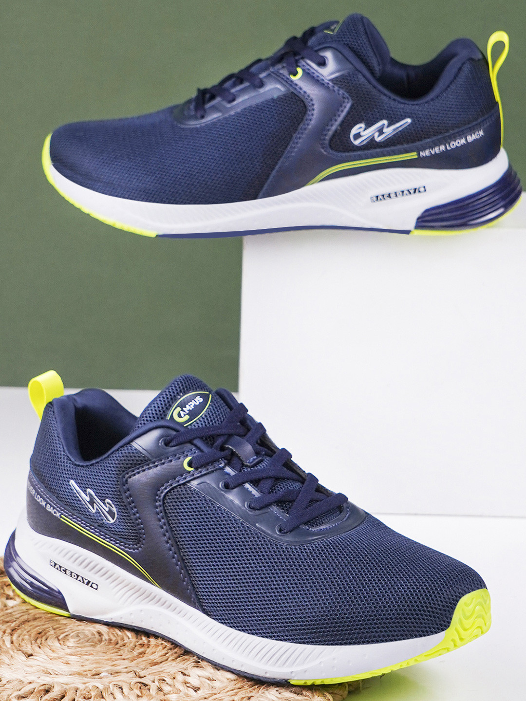 Campus Men CAMP-SLASHER Navy Blue Mesh Running Shoes