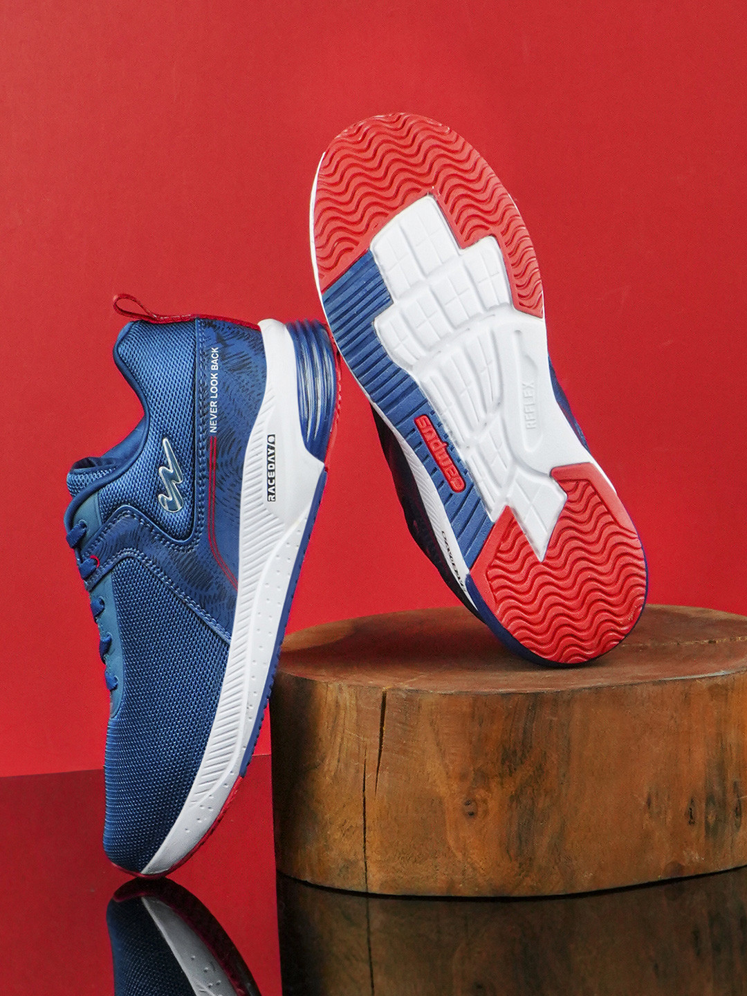 Campus Men CAMP-SLASHER Blue Mesh Running Shoes