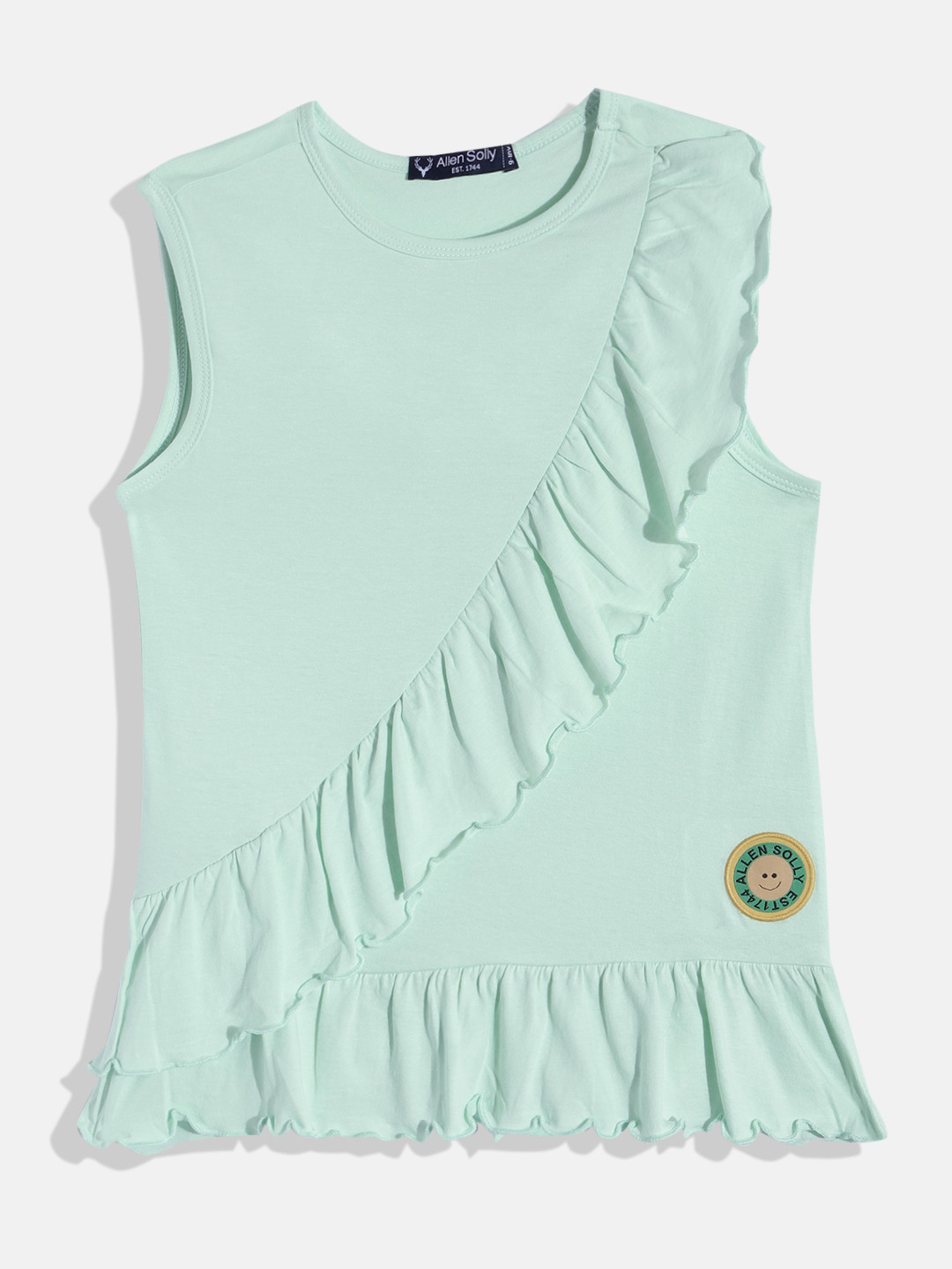 Allen Solly Junior Girls Ruffled Detail Pure Cotton Top