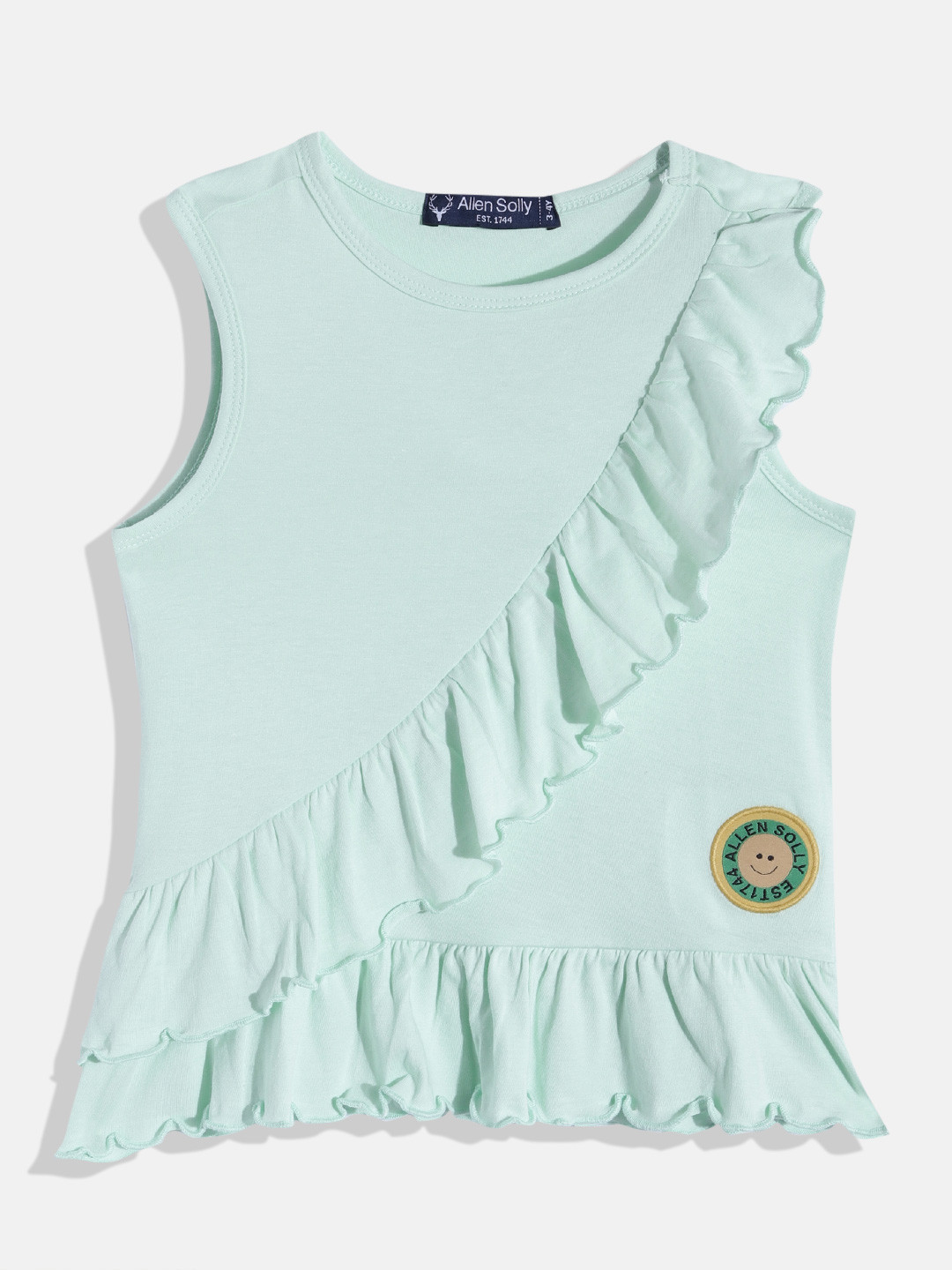 Allen Solly Junior Girls Ruffled Detail Pure Cotton Top