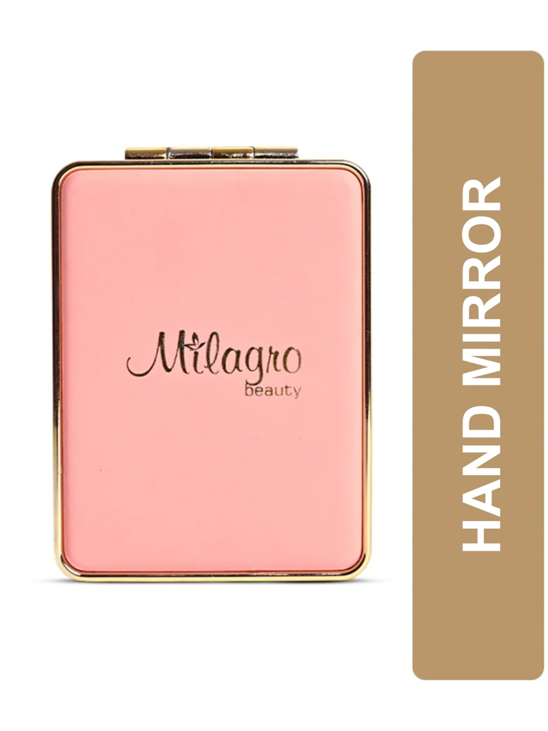 Milagro beauty Pink Solid Foldable Vanity Makeup Magnifying Tabletop Mirror