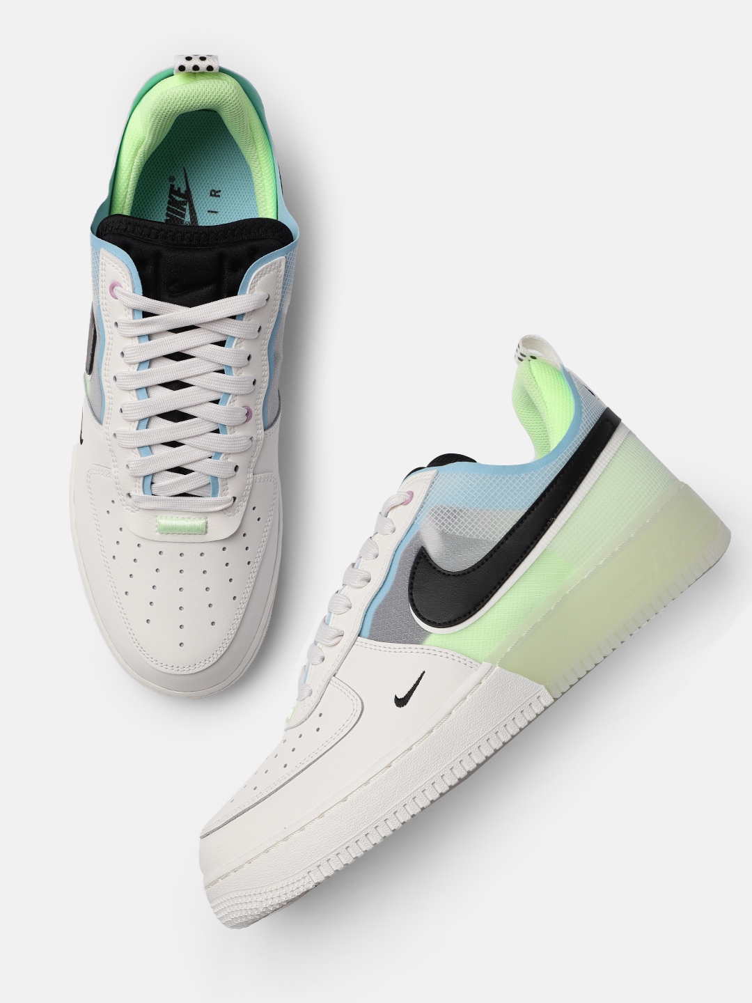 Buy Nike Men White Air Force 1 React Leather Sneakers Casual Shoes for Men 18801044 Myntra