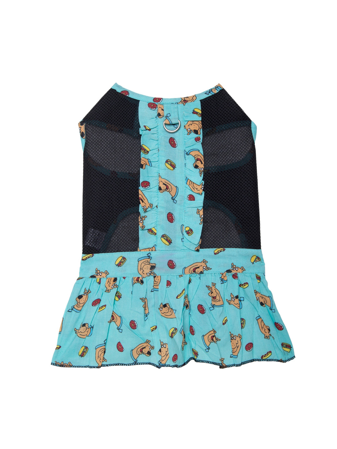 Lulala Sea Green & Black Printed Rayon Dog Dress