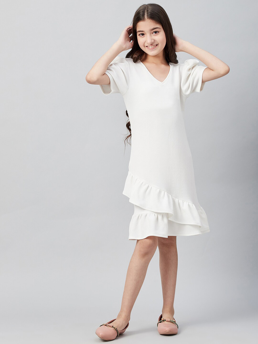 Athena Girl White A-Line Dress