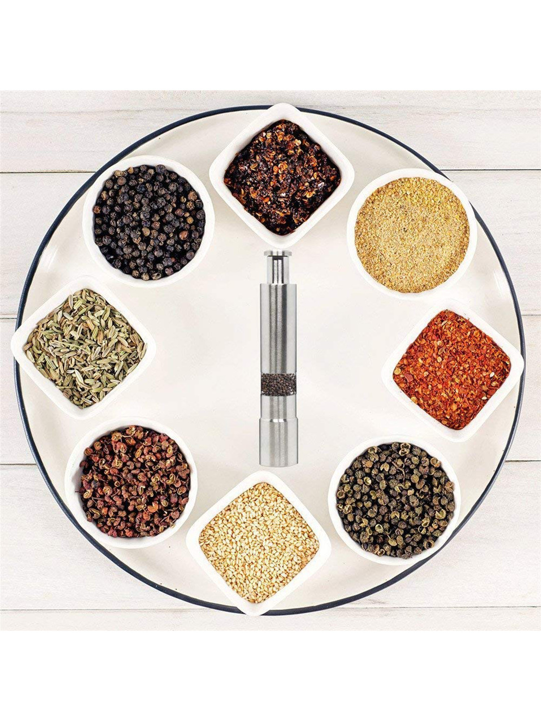 FNS Silver-Toned Solid Mortar & Pestle Set