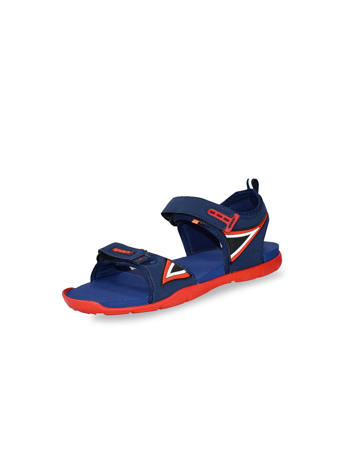 Sparx Men Navy Blue & Red Rubber Sports Sandal