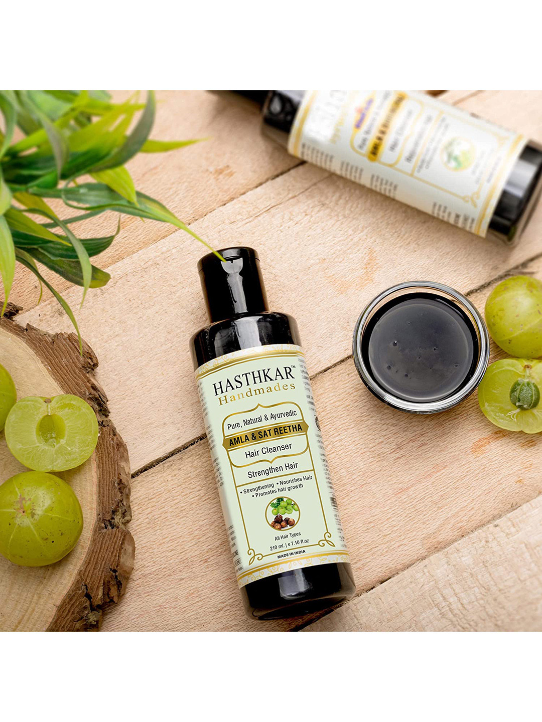 Hasthkar Handmades Natural Amla & Sat Reetha Hair Cleanser Shampoo - 210 ml
