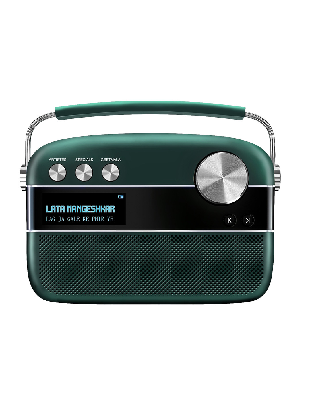 Saregama Carvaan Premium Hindi - Portable Music Player with 5000 Preloaded Songs -  Green