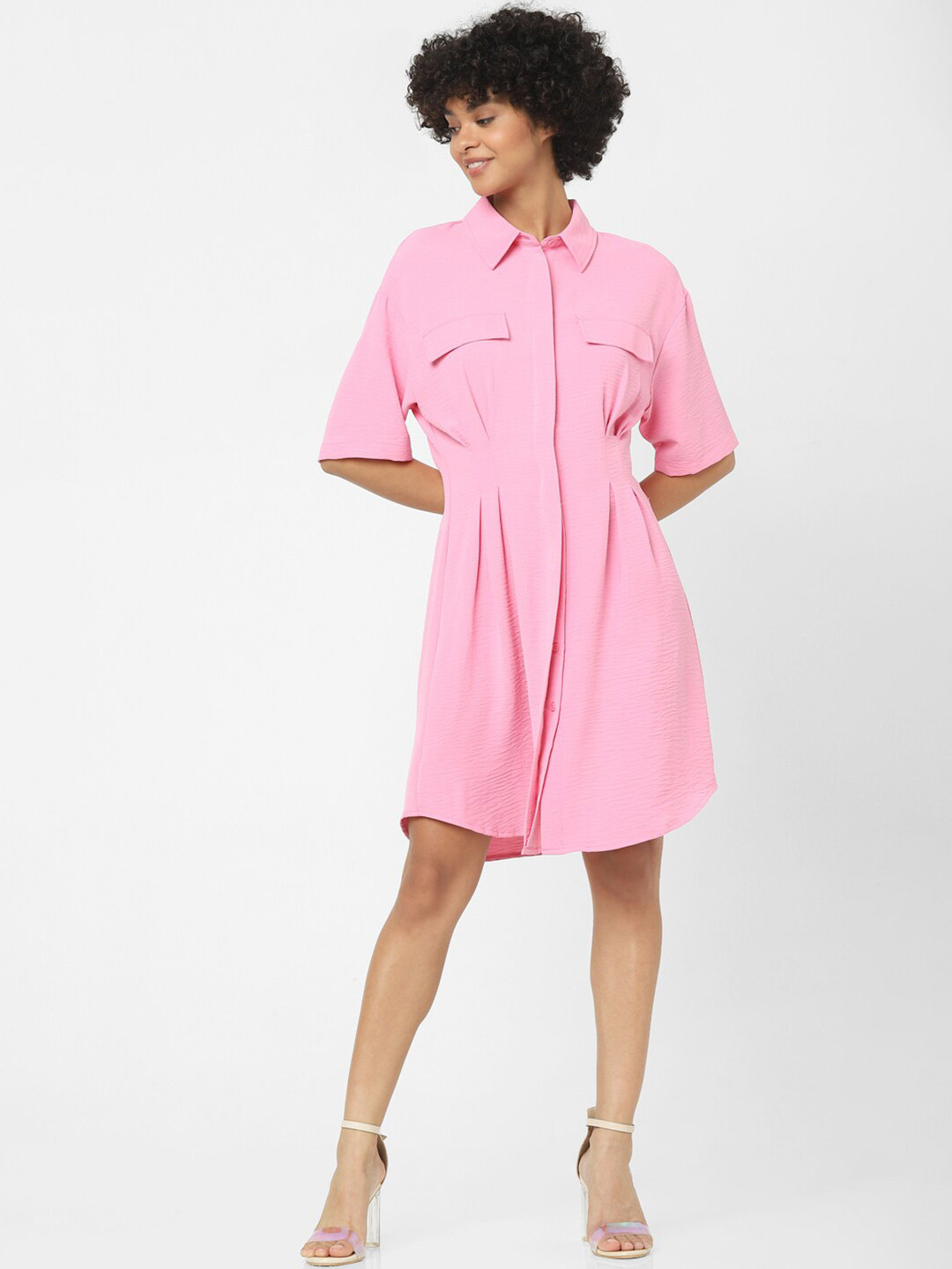 ONLY Pink Shirt Dress