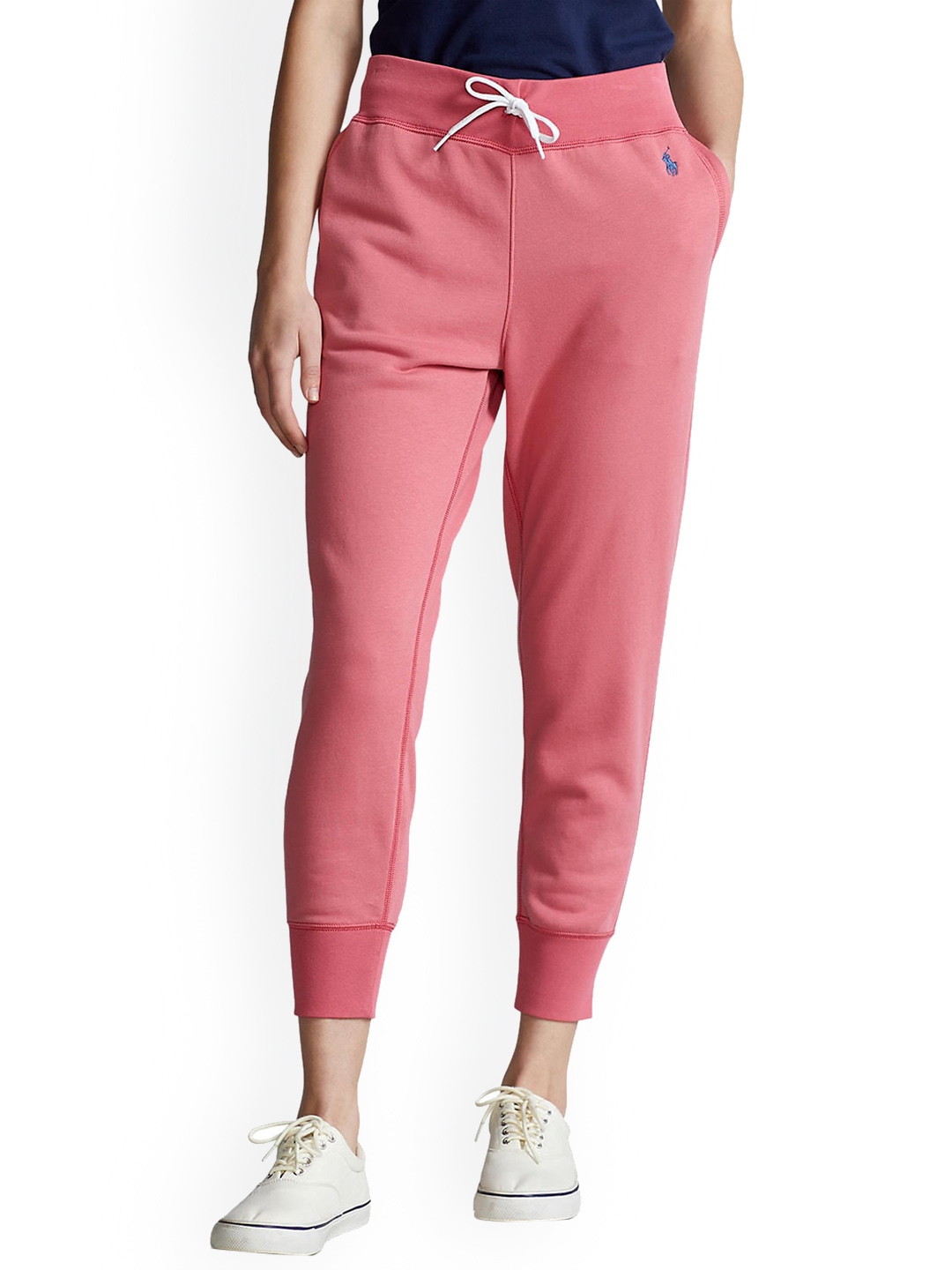 Buy Polo Ralph Lauren Women Red Solid Pure Cotton Joggers - Track Pants for  Women 18811220