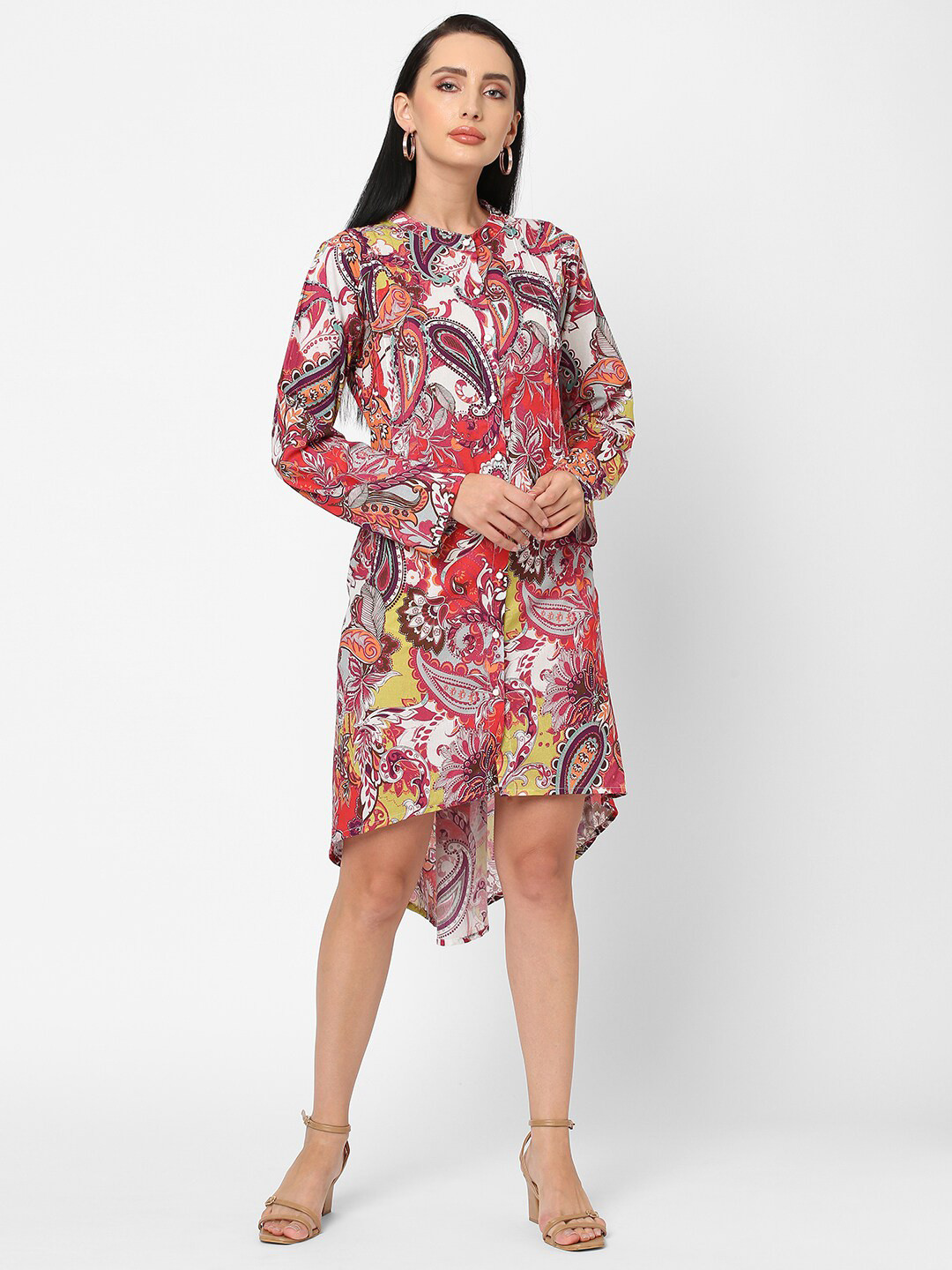 Cloth Haus India Multicoloured Ethnic Motifs A-Line Dress