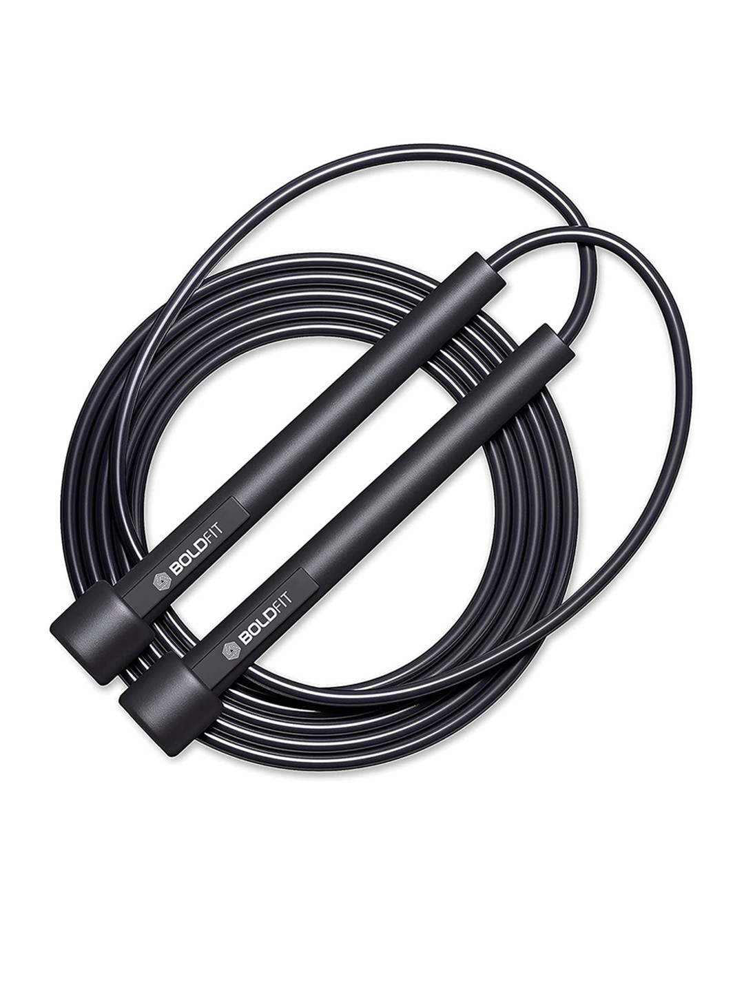 BOLDFIT Black Solid Skipping Rope