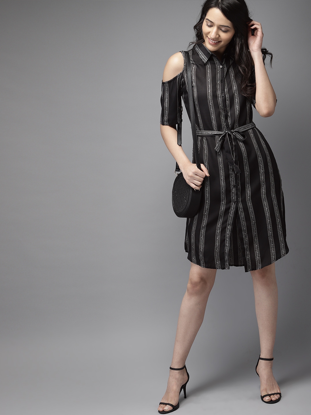 striped dress myntra