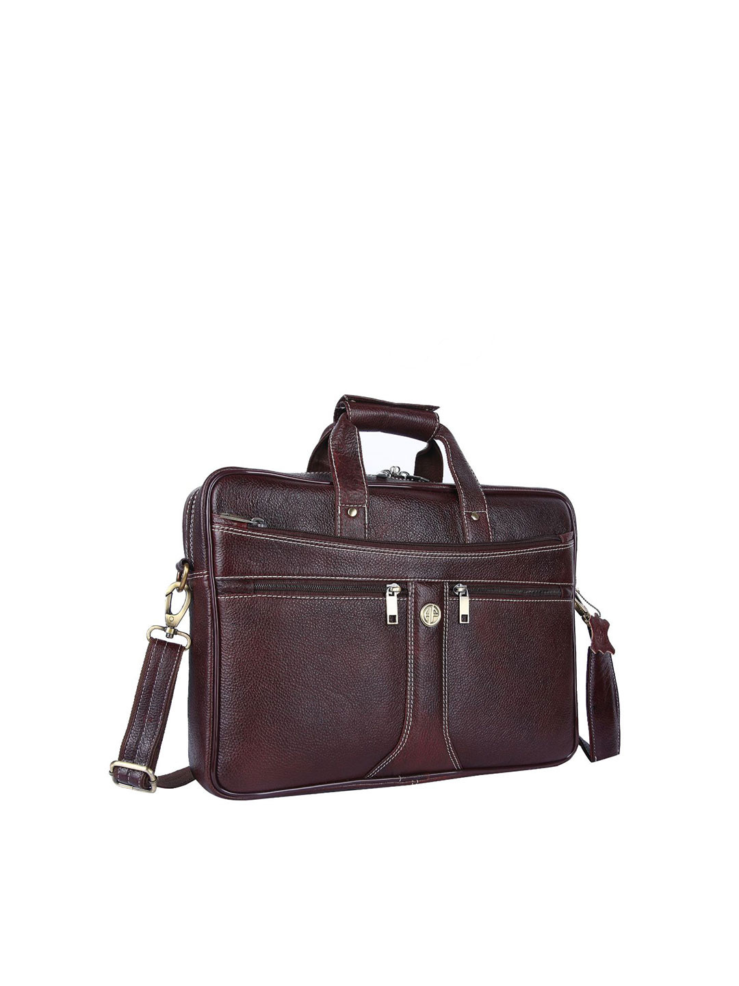 HAMMONDS FLYCATCHER Men Brown Leather Laptop Bag