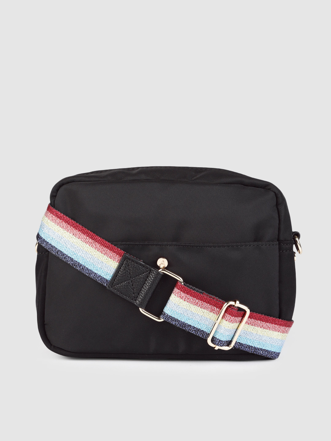 Accessorize London Women Faux Leather Rainbow Strap Sling Bag