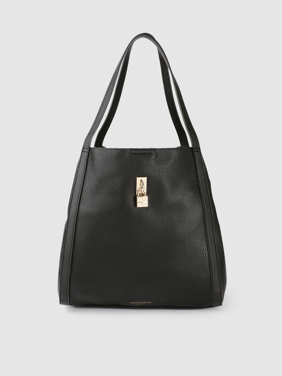 Accessorize London Women Faux Leather Padlock Shoulder Bag