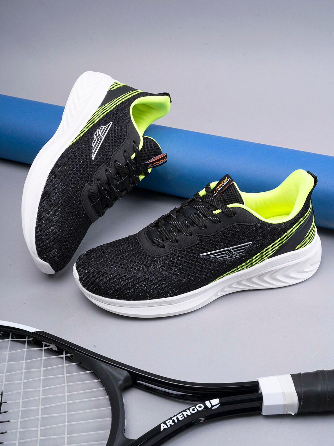 Red Tape Men Grey Textile Walking Shoes