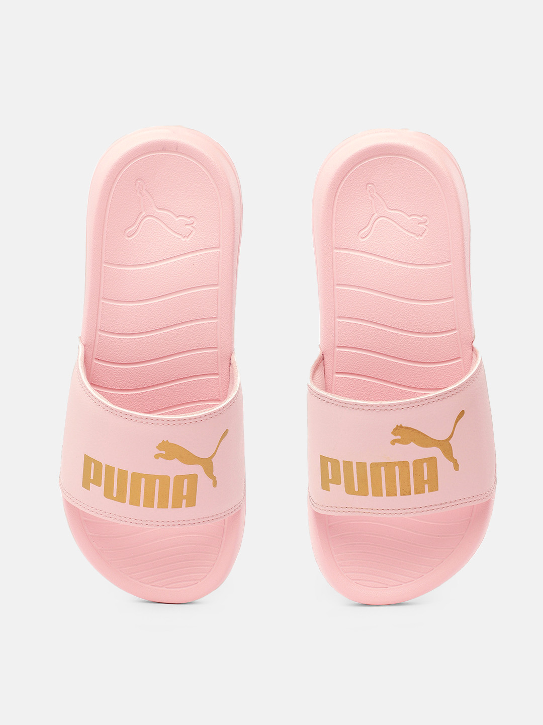 Puma Unisex Pink Printed Popcat 20 Sliders