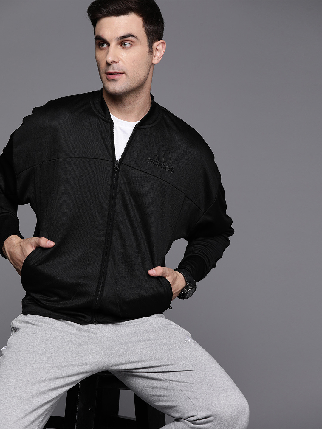 ADIDAS Brand Logo Embroidered Track Jacket