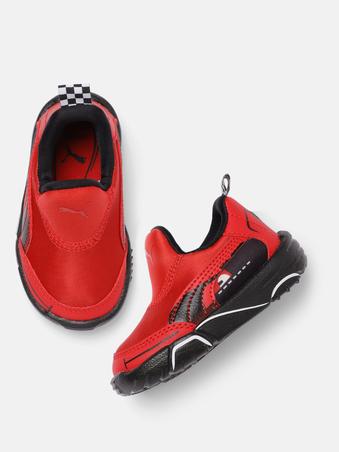 PUMA Motorsport Unisex Kids Red Ferrari Bao Kart SoftFoam Slip-On Sneakers