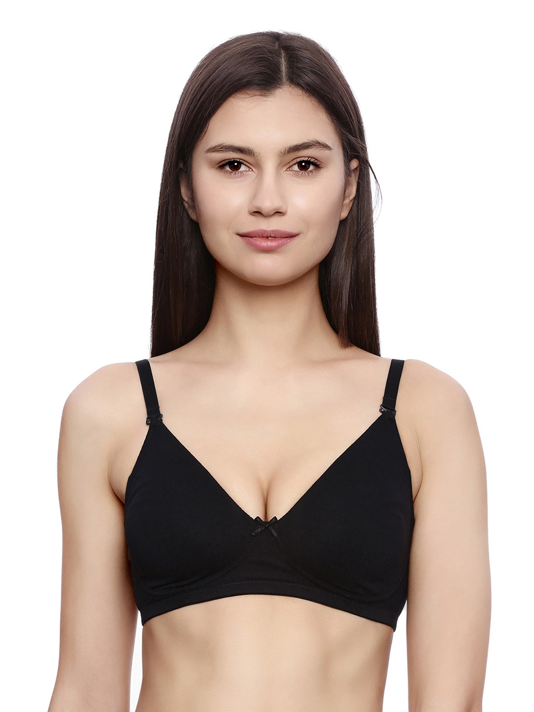 Buy Rosaline by Zivame Black Non Wired Non Padded Sports Bra for